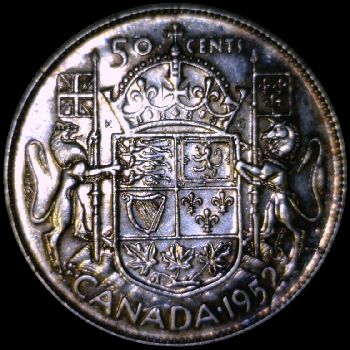 World Silver - Canada 1952 50 Cents